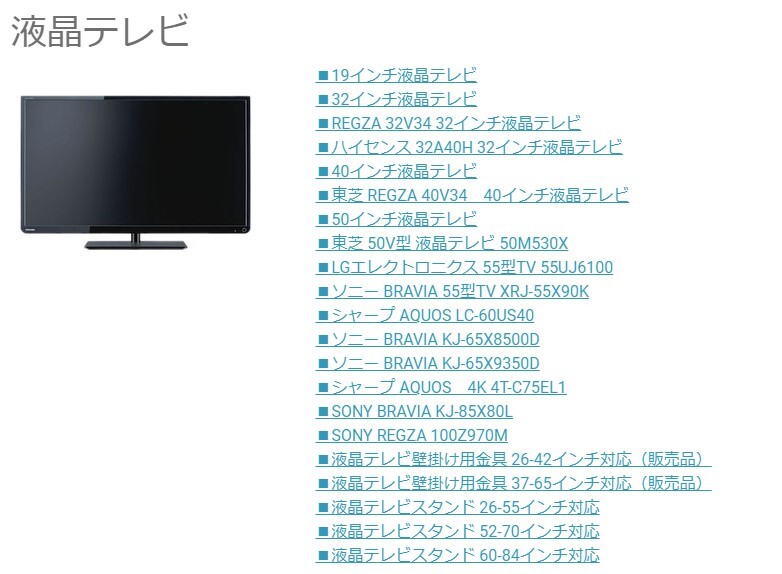 1.レンタルしたいテレビを選択