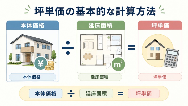 ハウスメーカーの坪単価の計算方法