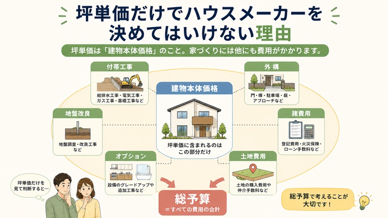 坪単価だけでは分からない注文住宅の費用