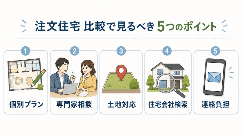 注文住宅の見積りサービス5社を比較するポイント