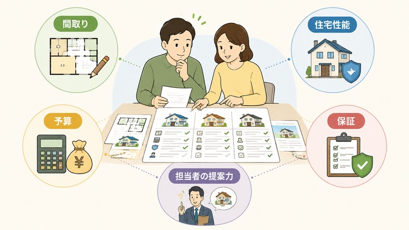 注文住宅の一括見積りで比較できる内容