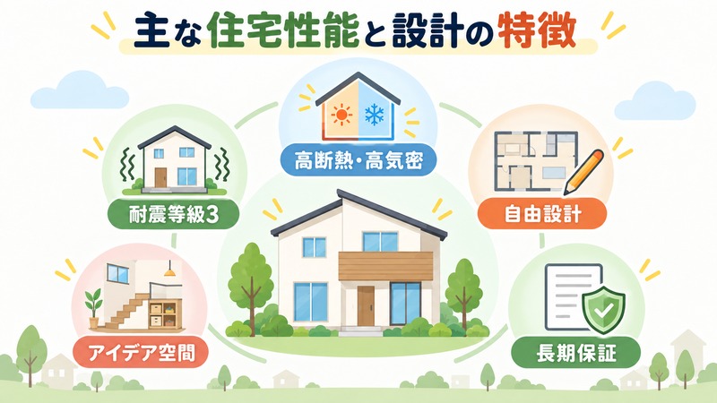 アイ工務店N-eesの主な住宅性能と設計の特徴
