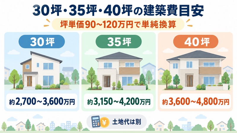 一条工務店の30坪35坪40坪の建築費目安