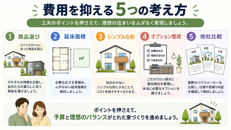 一条工務店の建築費を抑える方法
