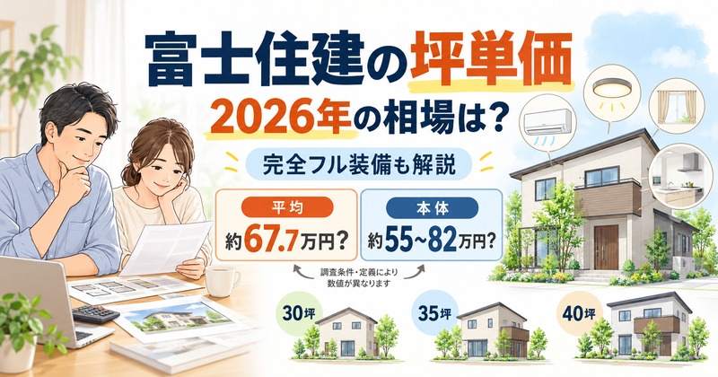 富士住建の坪単価は？2026年相場と30坪・35坪・40坪の価格目安を解説