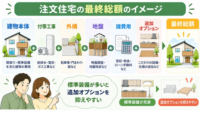 富士住建の本体坪単価と最終総額の違い