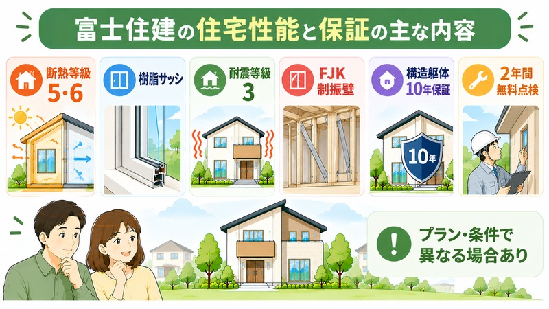 富士住建の住宅性能と保証のポイント