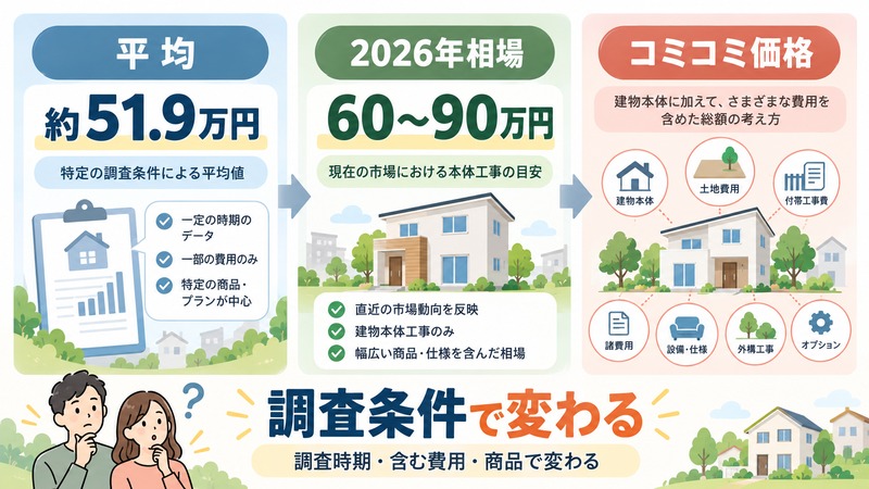 秀光ビルドの平均坪単価と2026年相場の違い