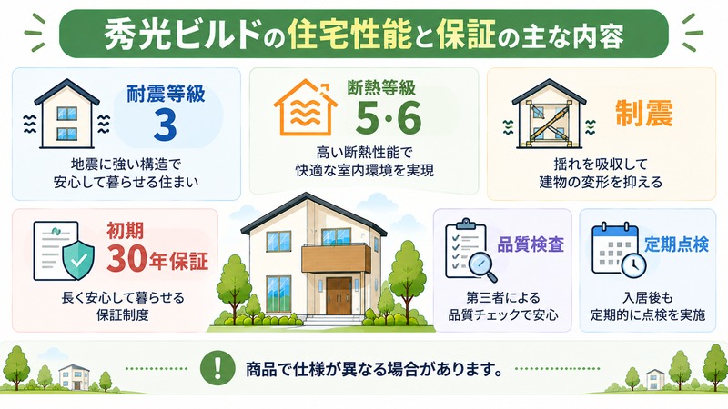 秀光ビルドの住宅性能と保証のポイント